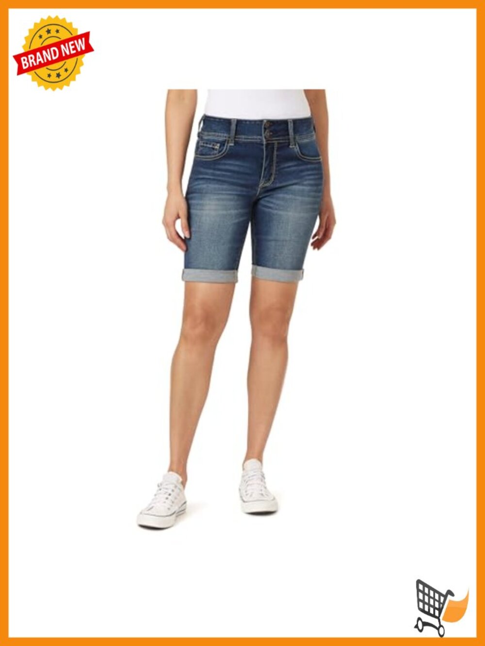Ultra Denim Bermuda Shorts 9" Mid-Rise Insta Soft Juniors